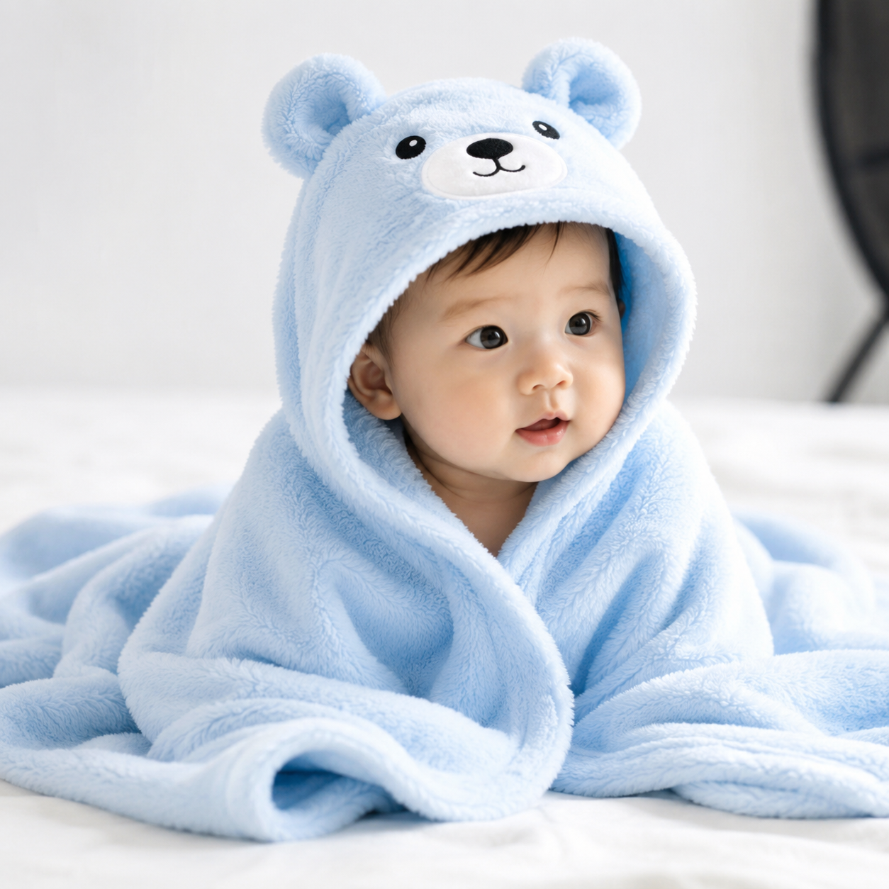 Knytte™ Blød Babybadehåndklæde